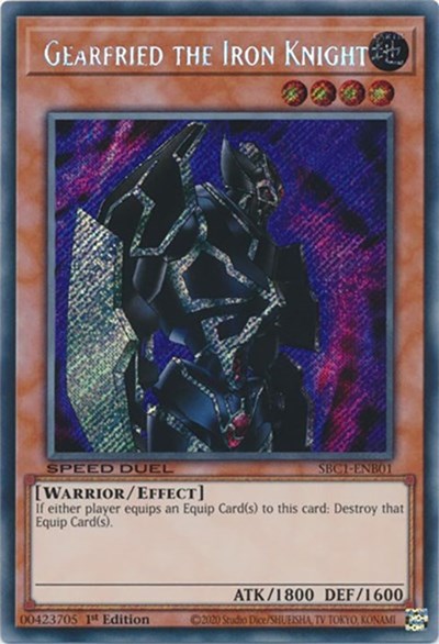 Gearfried the Iron Knight (Secret Rare) (SBC1-ENB01) [Speed Duel: Streets of Battle City]