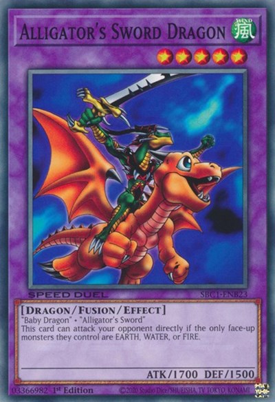 Alligator's Sword Dragon (SBC1-ENB23) [Speed Duel: Streets of Battle City]