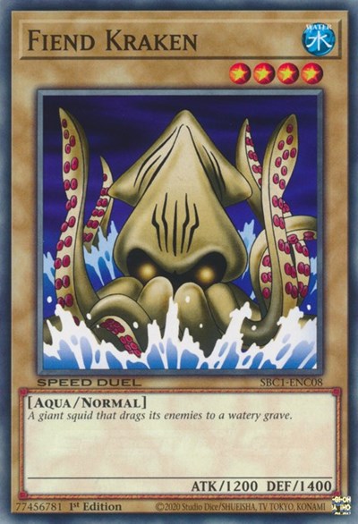 Fiend Kraken (SBC1-ENC08) [Speed Duel: Streets of Battle City]