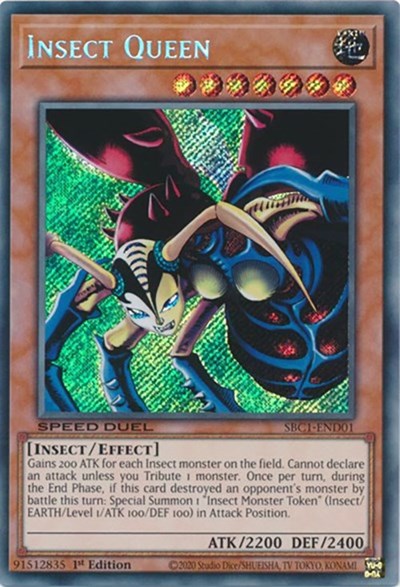 Insect Queen (Secret Rare) (SBC1-END01) [Speed Duel: Streets of Battle City]
