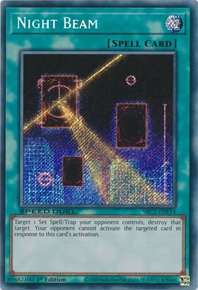 Night Beam (Secret Rare) (SBC1-ENF14) [Speed Duel: Streets of Battle City]