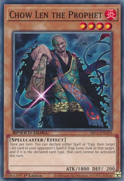 Chow Len the Prophet (SBC1-ENG03) [Speed Duel: Streets of Battle City]