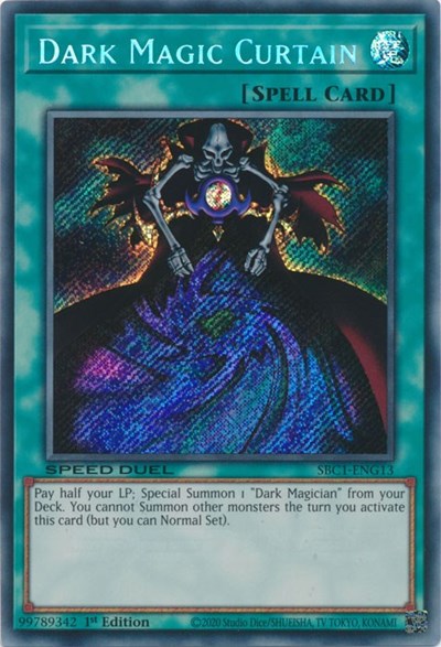 Dark Magic Curtain (Secret Rare) (SBC1-ENG13) [Speed Duel: Streets of Battle City]