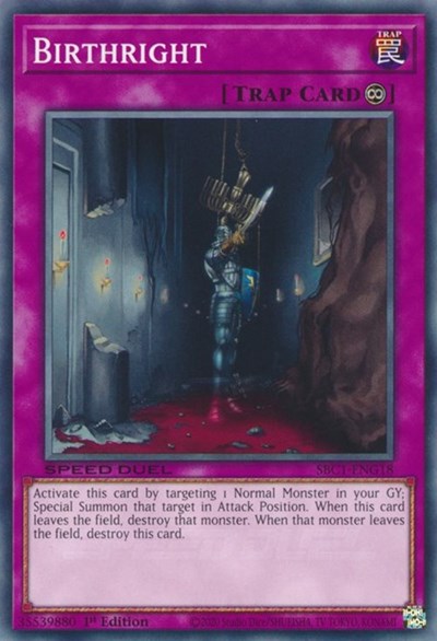 Birthright (SBC1-ENG18) [Speed Duel: Streets of Battle City]