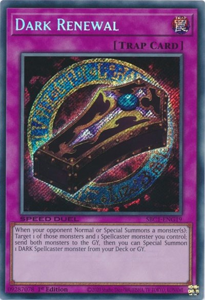 Dark Renewal (Secret Rare) (SBC1-ENG19) [Speed Duel: Streets of Battle City]