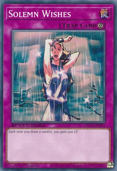 Solemn Wishes (SBC1-ENH17) [Speed Duel: Streets of Battle City]