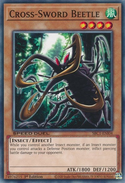 Cross-Sword Beetle (SBC1-ENI04) [Speed Duel: Streets of Battle City]