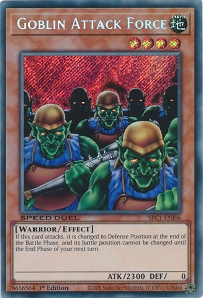 Goblin Attack Force (Secret Rare) (SBC1-ENI06) [Speed Duel: Streets of Battle City]