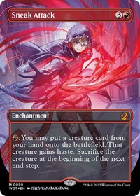 Sneak Attack (Anime Borderless) (Confetti Foil) (99) [Wilds of Eldraine: Enchanting Tales]