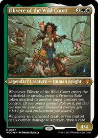 Ellivere of the Wild Court (Display Commander) - Thick Stock (57) [Commander: Wilds of Eldraine]