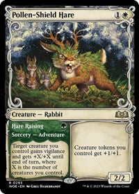 Pollen-Shield Hare (Showcase) (293) [Wilds of Eldraine]