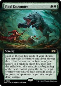 Feral Encounter (Extended Art) (356) [Wilds of Eldraine]