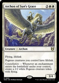 Archon of Sun's Grace (61) [Commander: Wilds of Eldraine]