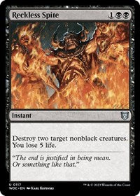 Reckless Spite (117) [Commander: Wilds of Eldraine]