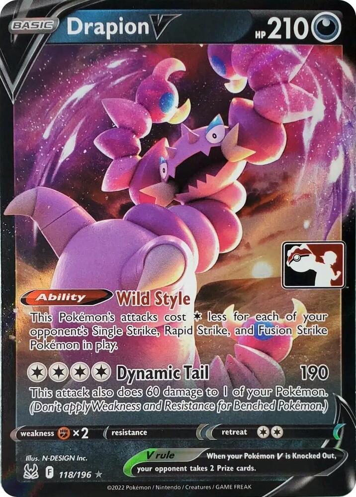 Drapion V (118/196) [Prize Pack Series Cards]