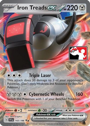 Iron Treads ex 143  - Holofoil Prize Pack Series Cards - Double Rare
