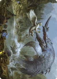 Horned Loch-Whale Art Card (6) [Art Series: Wilds of Eldraine]