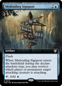 Misleading Signpost (Extended Art) (47) [Commander: Wilds of Eldraine]