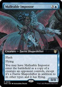 Malleable Impostor (Extended Art) (46) [Commander: Wilds of Eldraine]