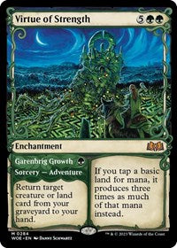 Virtue of Strength (Showcase) (284) [Wilds of Eldraine]