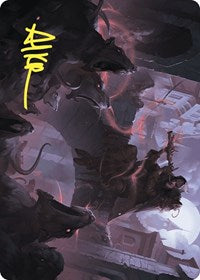 Gnawing Crescendo Art Card (Gold-Stamped Signature) (17) [Art Series: Wilds of Eldraine]