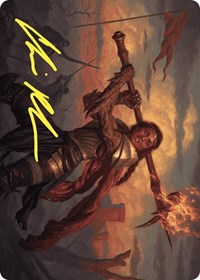 Imodane, the Pyrohammer Art Card (Gold-Stamped Signature) (18) [Art Series: Wilds of Eldraine]