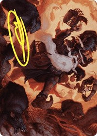Tattered Ratter Art Card (Gold-Stamped Signature) (20) [Art Series: Wilds of Eldraine]
