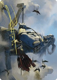 Skybeast Tracker Art Card (Gold-Stamped Signature) (27) [Art Series: Wilds of Eldraine]