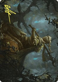 Verdant Outrider Art Card (Gold-Stamped Signature) (28) [Art Series: Wilds of Eldraine]