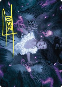 Neva, Stalked by Nightmares Art Card (Gold-Stamped Signature) (30) [Art Series: Wilds of Eldraine]
