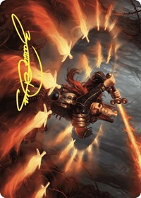 Heartflame Duelist Art Card (Gold-Stamped Signature) (38) [Art Series: Wilds of Eldraine]