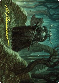 Mosswood Dreadknight Art Card (Gold-Stamped Signature) (40) [Art Series: Wilds of Eldraine]