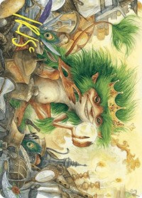 Knickknack Ouphe Art Card (Gold-Stamped Signature) (50) [Art Series: Wilds of Eldraine]