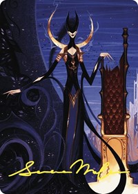 Ashiok, Wicked Manipulator Art Card (57/81) (Gold-Stamped Signature) (57) [Art Series: Wilds of Eldraine]