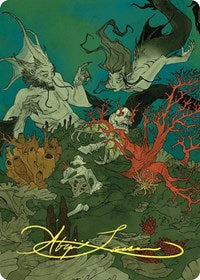 Curiosity Art Card (Gold-Stamped Signature) (65) [Art Series: Wilds of Eldraine]