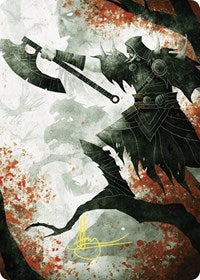 Garruk's Uprising Art Card (Gold-Stamped Signature) (72) [Art Series: Wilds of Eldraine]
