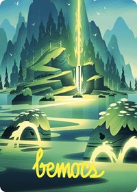 Leyline of Abundance Art Card (Gold-Stamped Signature) (73) [Art Series: Wilds of Eldraine]