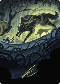 Unnatural Growth Art Card (Gold-Stamped Signature) (75) [Art Series: Wilds of Eldraine]