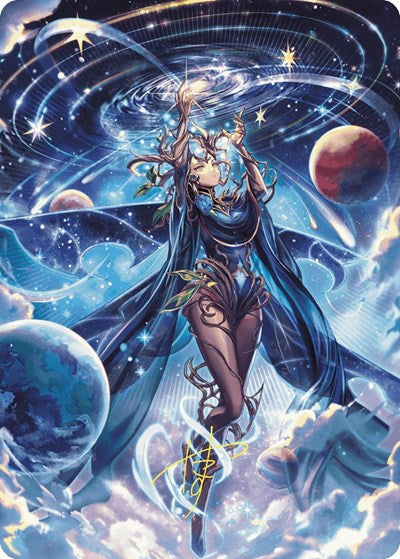 Omniscience Anime Art Card (Gold-Stamped Signature) (78) [Art Series: Wilds of Eldraine]