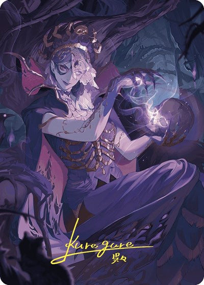 Necropotence Art Card (Gold-Stamped Signature) (80) [Art Series: Wilds of Eldraine]