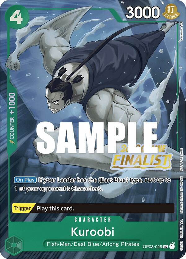 Kuroobi (Online Regional 2023) [Finalist] (OP03-026) [One Piece Promotion Cards]