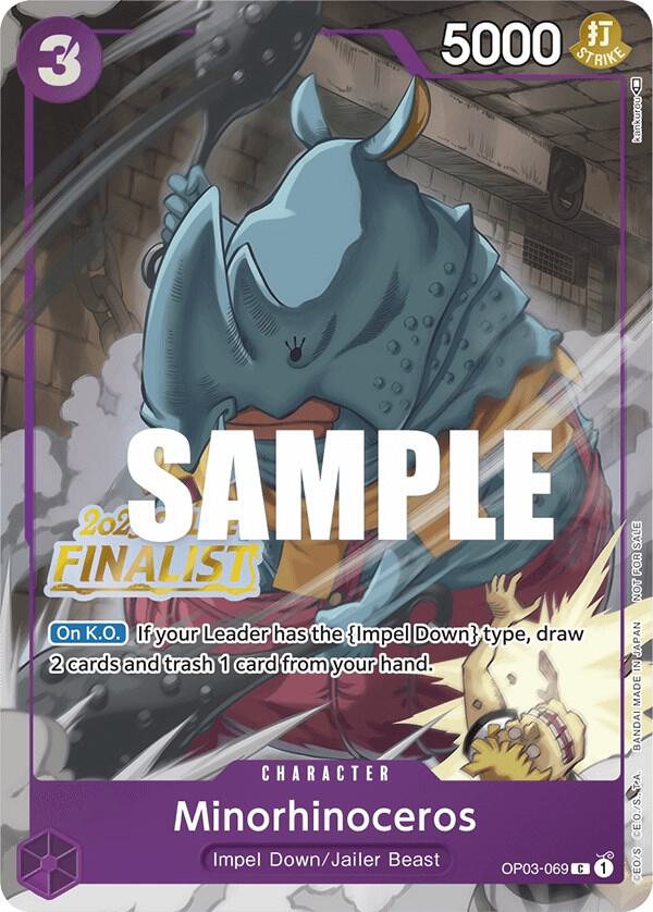 Minorhinoceros (Online Regional 2023) [Finalist] (OP03-069) [One Piece Promotion Cards]
