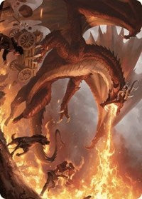 Realm-Scorcher Hellkite Art Card (19) [Art Series: Wilds of Eldraine]