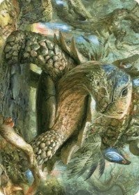 Blossoming Tortoise Art Card (24) [Art Series: Wilds of Eldraine]