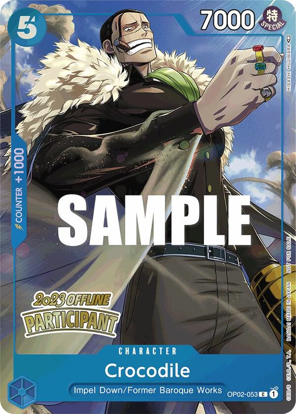Crocodile (Offline Regional 2023) [Participant] (OP02-053) [One Piece Promotion Cards]