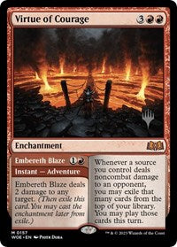 Virtue of Courage (157) [Promo Pack: Wilds of Eldraine]