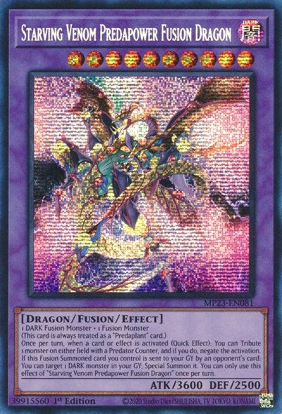 Starving Venom Predapower Fusion Dragon (MP23-EN081) [25th Anniversary Tin: Dueling Heroes Mega Pack]