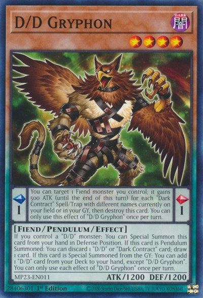 D/D Gryphon (MP23-EN011) [25th Anniversary Tin: Dueling Heroes Mega Pack]