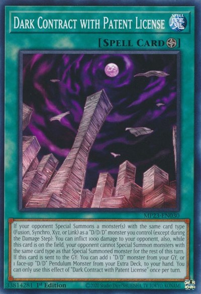 Dark Contract with Patent License (MP23-EN030) [25th Anniversary Tin: Dueling Heroes Mega Pack]