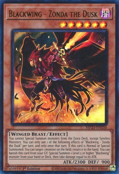 Blackwing - Zonda the Dusk (MP23-EN156) [25th Anniversary Tin: Dueling Heroes Mega Pack]